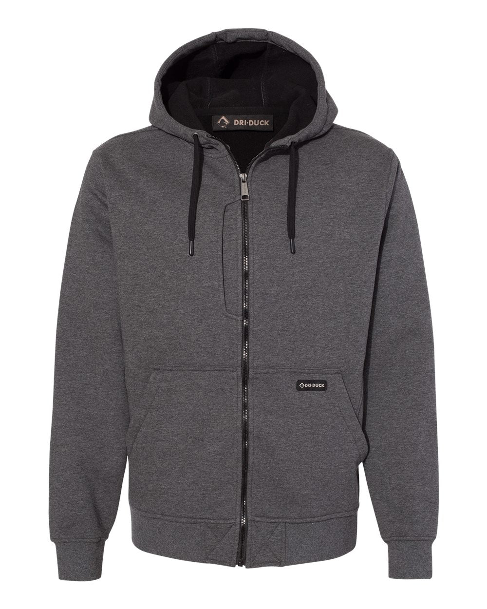 Front View of Dark Oxford Bateman Bonded Power Fleece 2.0 Full-Zip Jacket - 7040