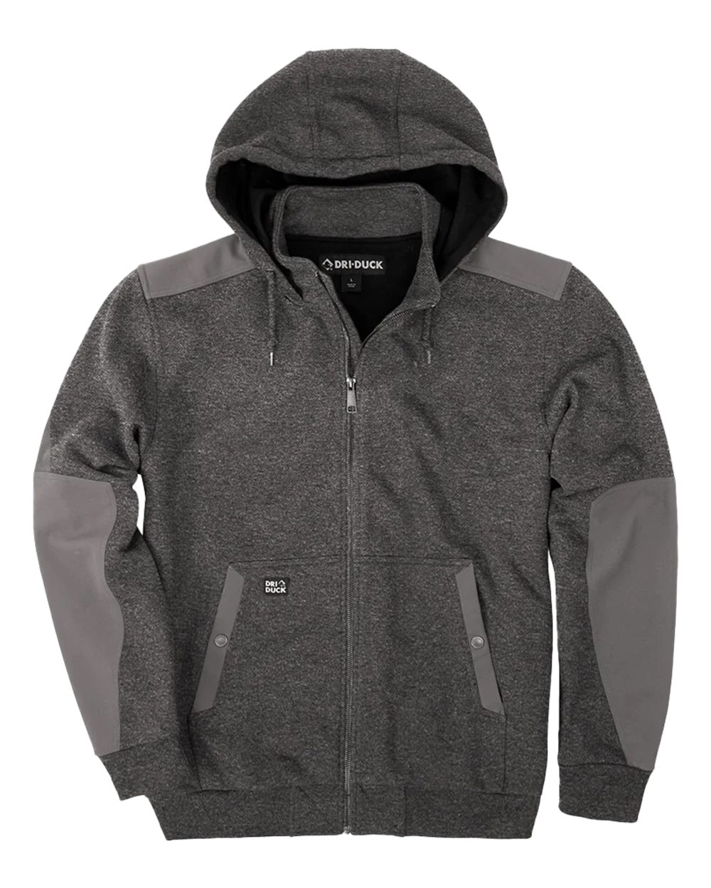 Front View of Dark Oxford Mission Fleece Pro Full-Zip Jacket - 7340