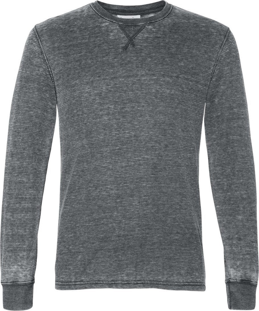 Front View of Dark Smoke Vintage Zen Thermal Long Sleeve T-Shirt - 8241