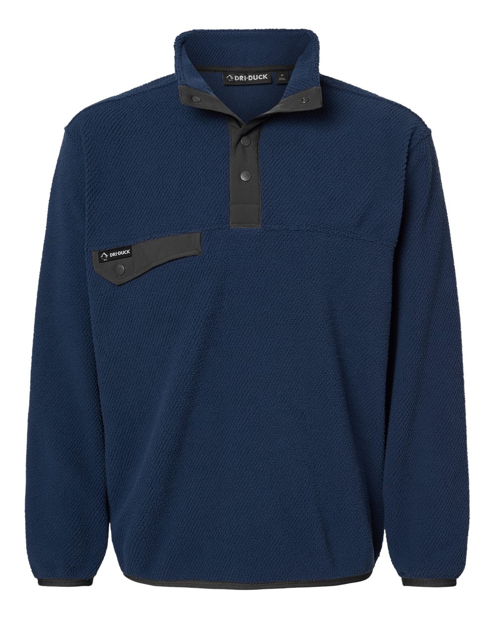 Front View of Deep Blue Brooks Sherpa Mountain Fleece - 7355 plain