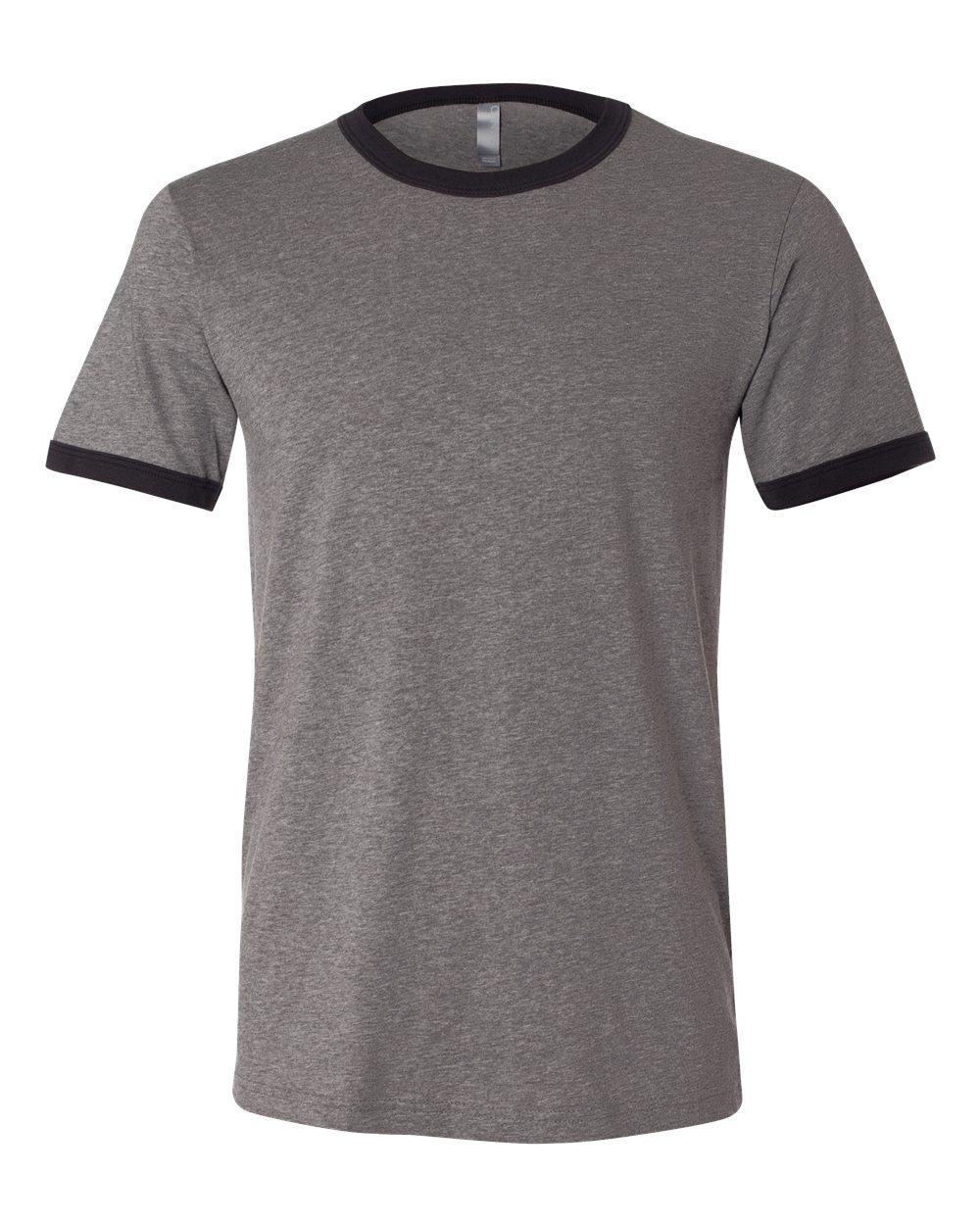 Deep Heather/ Black Jersey Heather Ringer Tee - 3055