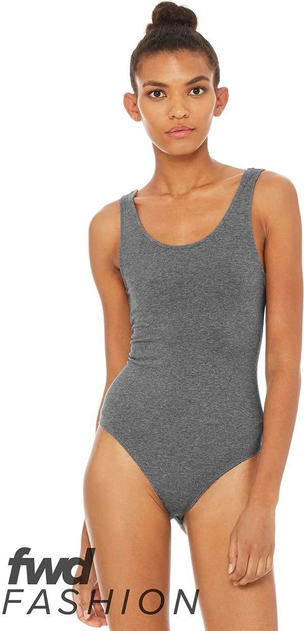 Front View of Deep Heather FWD Fashion Women's Bodysuit - 0990