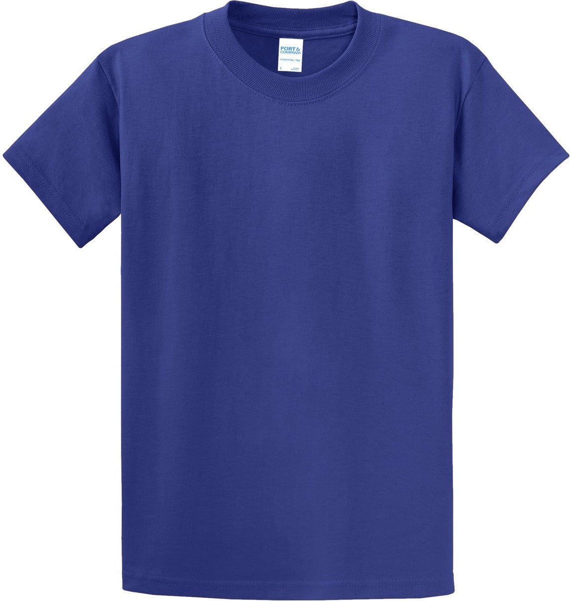 Front View of Deep Marine Port & Co Essential Tee. PC61