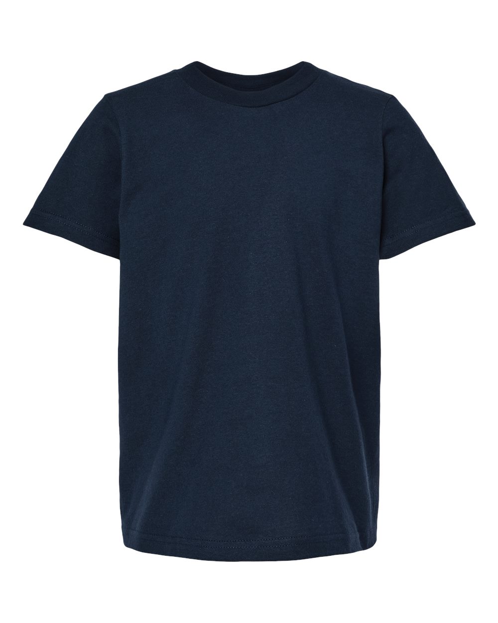 Front View of Deep Navy Youth ACE Cotton T-Shirt - 4300Y plain