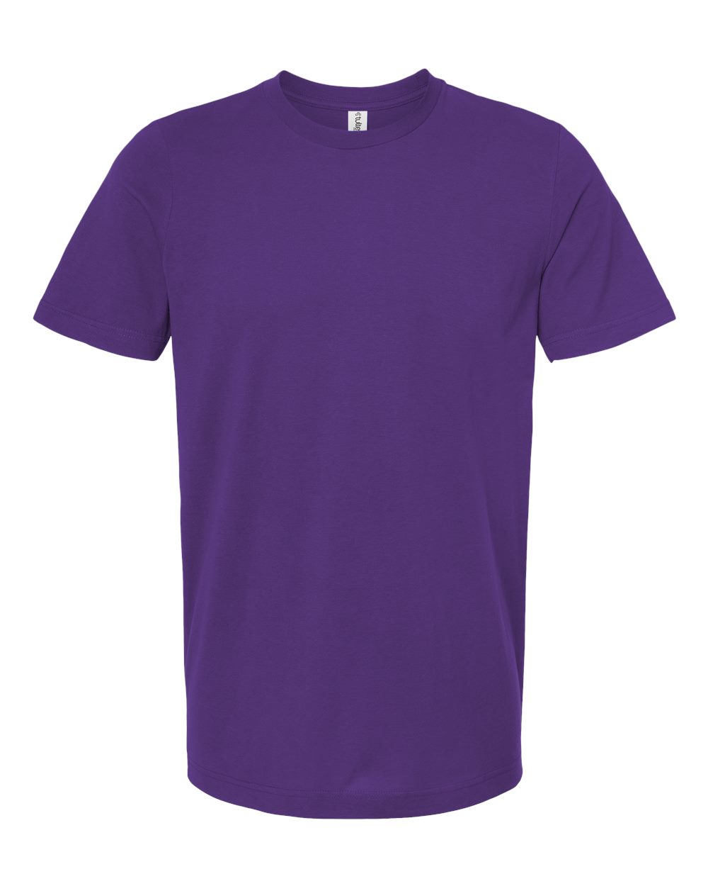 Front View of Deep Purple Combed Cotton T-Shirt - 602