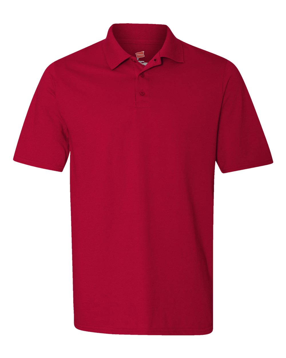 Front View of Deep Red Piqué Polo - 055P