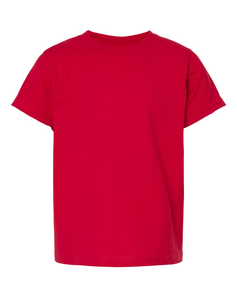 Front View of Deep Red Youth ACE Cotton T-Shirt - 4300Y plain