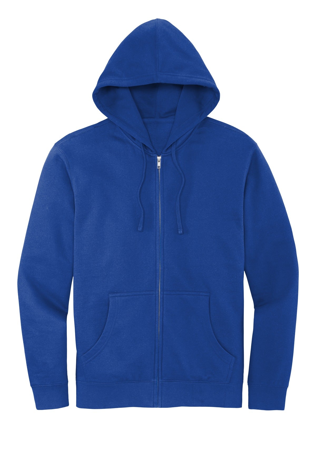 Front View of Deep Royal District V.I.T. Fleece Full-Zip Hoodie DT6102