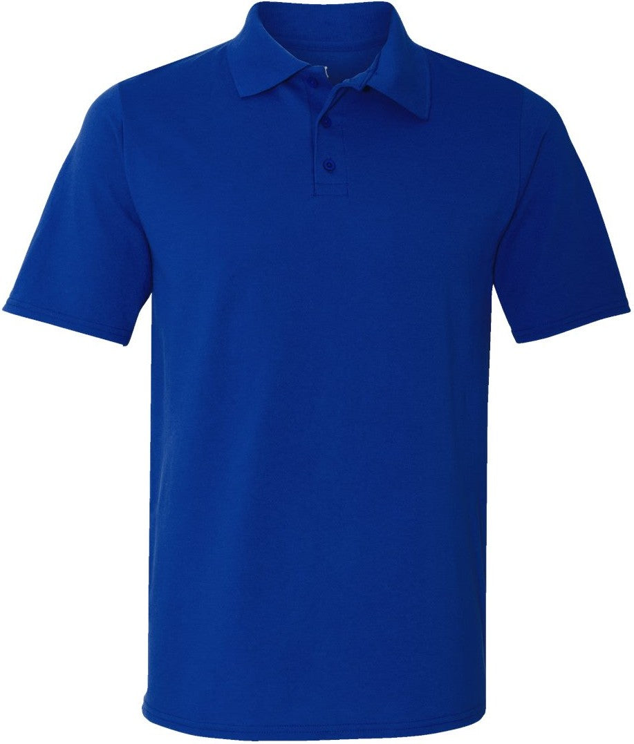 Front View of Deep Royal Piqué Polo - 055P