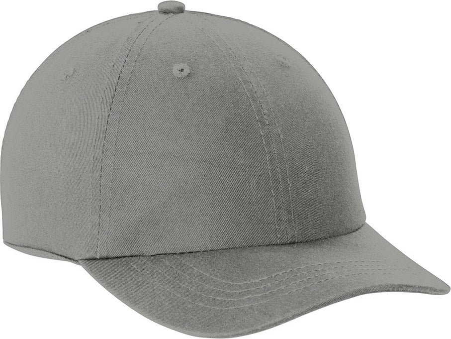 Front View of Deep Smoke Port Authority Washed Twill Cap. CP78