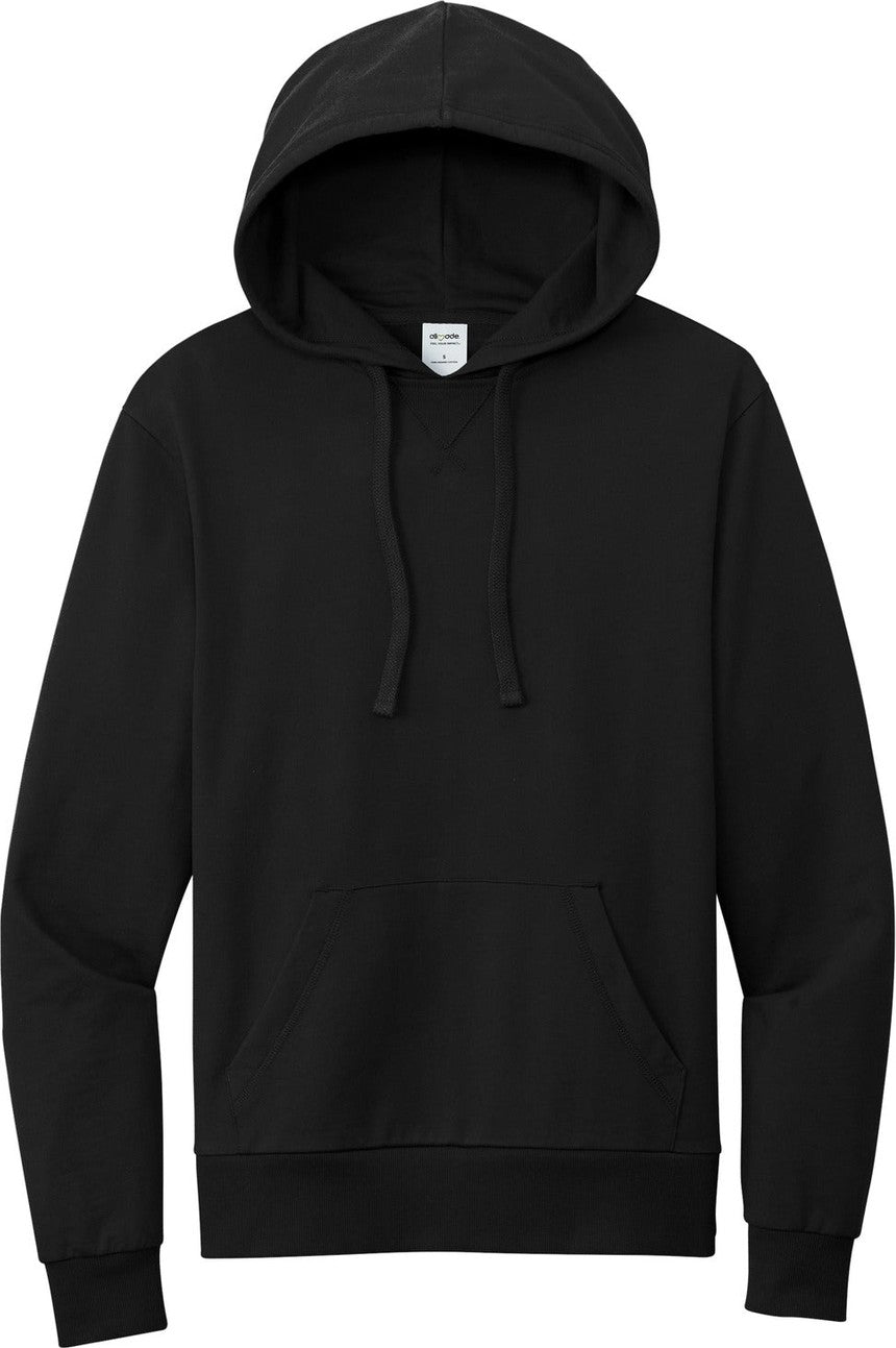 Front View of DeepBlack Allmade Unisex Organic French Terry Pullover Hoodie AL4000