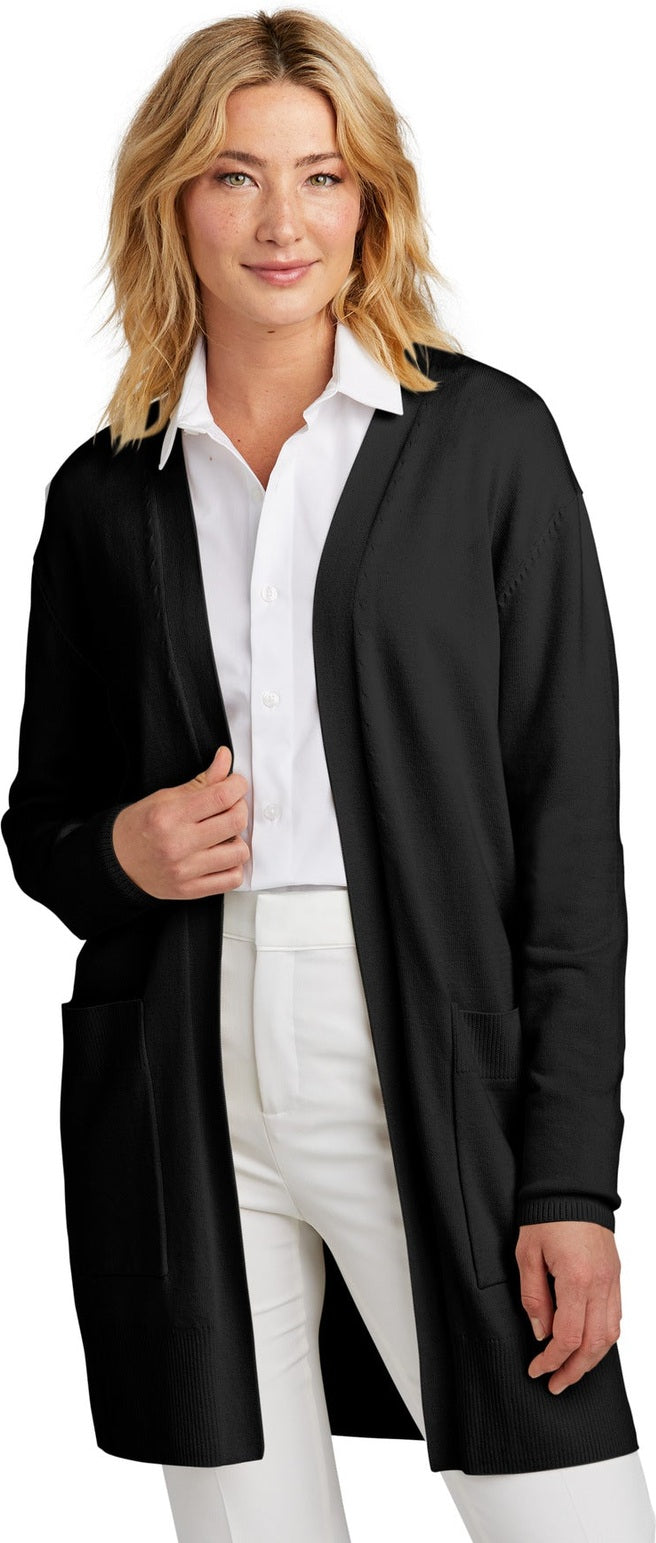 Front View of DeepBlack Mercer+Mettle Women's Open-Front Cardigan Sweater MM3023