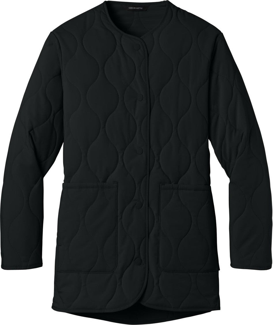 Front View of DeepBlack Mercer+Mettle Women's Quilted Liner Jacket MM7203