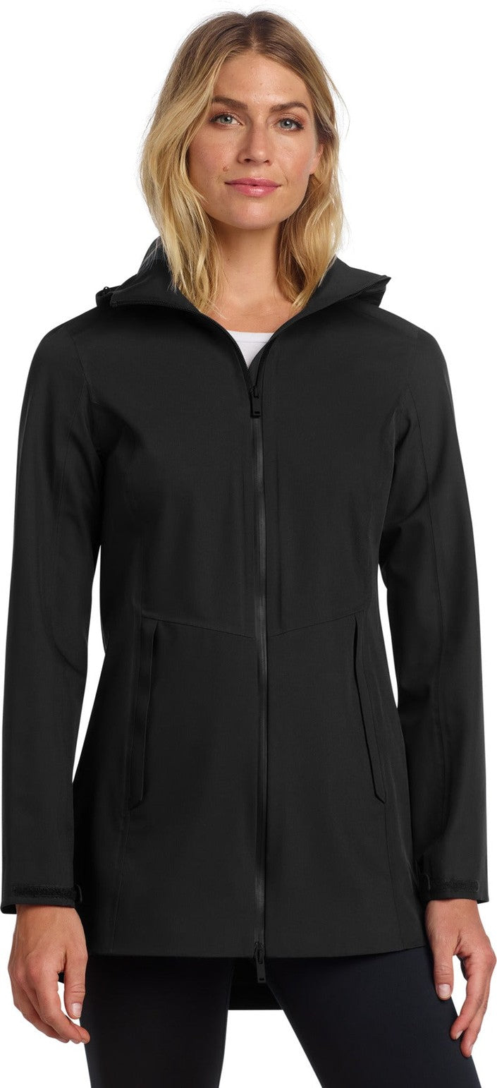 Front View of DeepBlack Mercer+Mettle Women's Waterproof Rain Shell MM7001