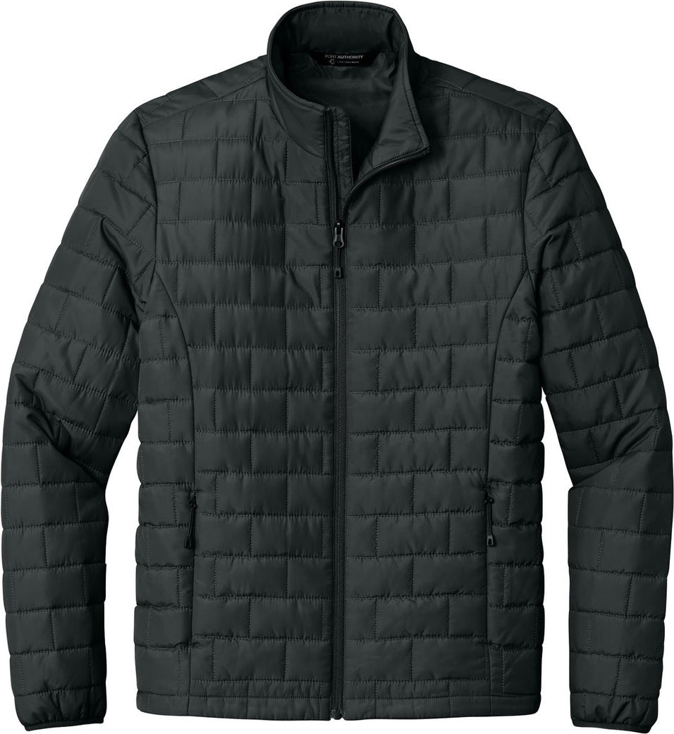 Front View of DeepBlack Port Authority C-FREE Brick Jacket J854