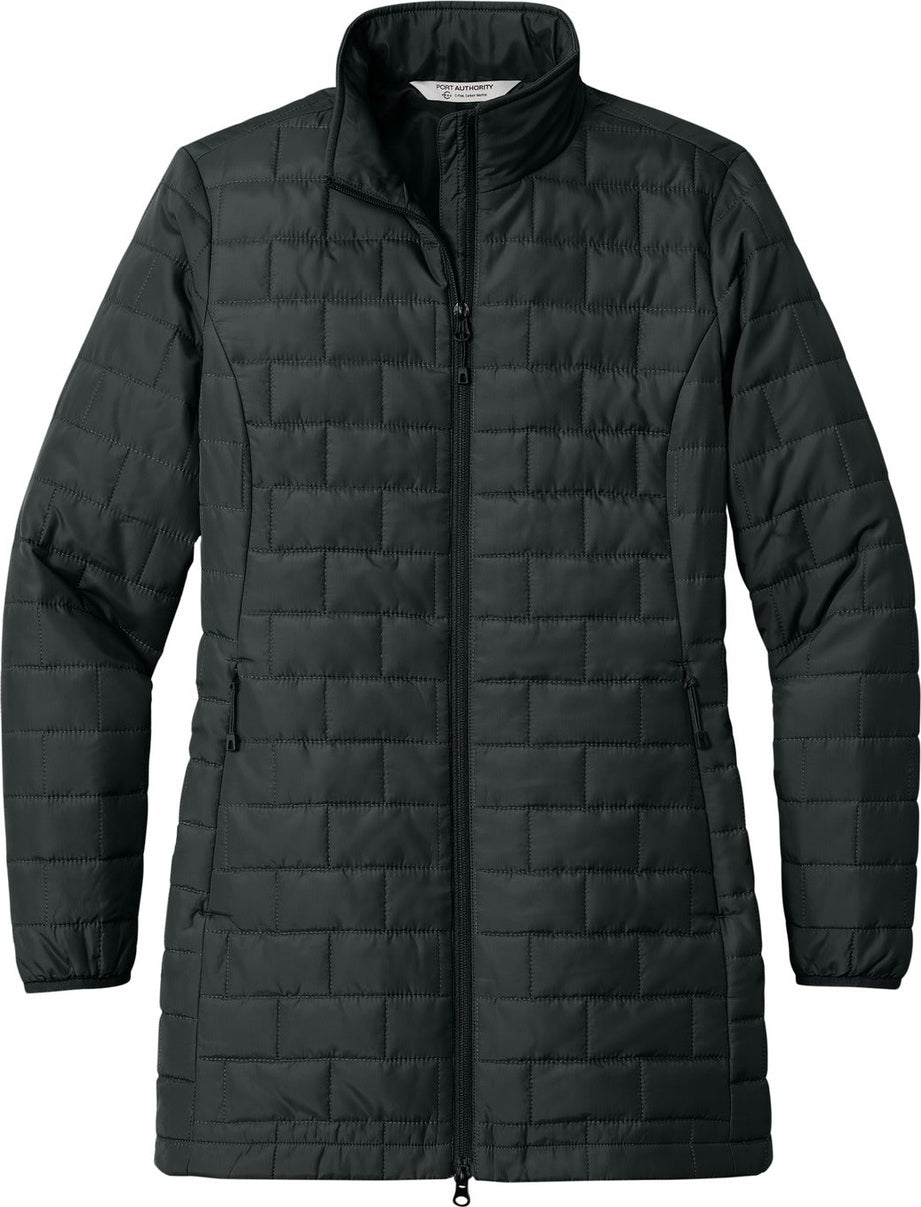 Front View of DeepBlack Port Authority Women's C-FREE Brick Jacket L854