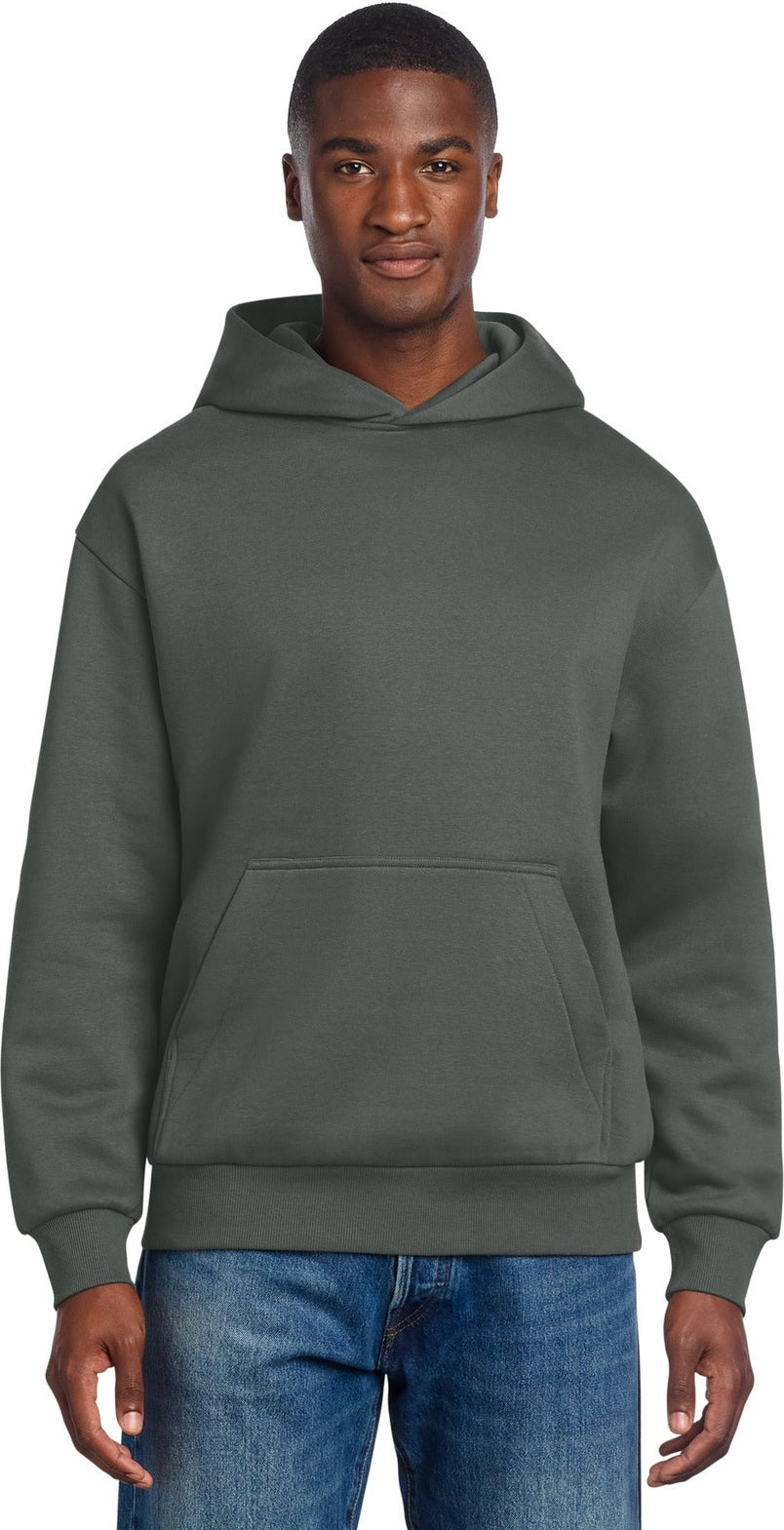 Front View of DeepSmoke District V.I.T. Heavyweight Fleece Hoodie DT6150