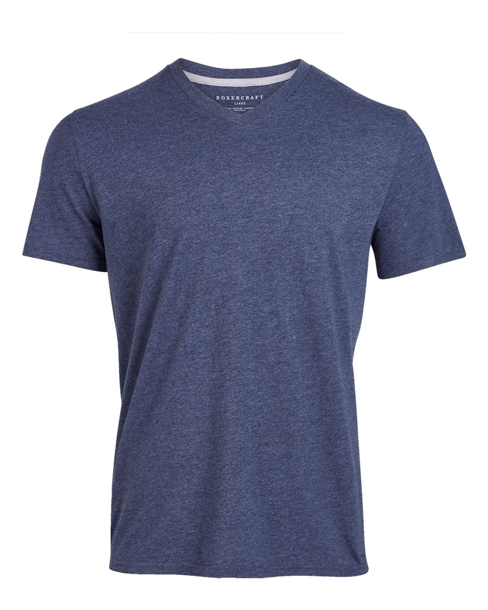 Front View of Denim High V-Neck T-Shirt - BM2204