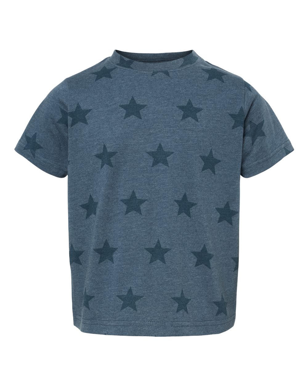 Front View of Denim Star Toddler Star Print Tee - 3029