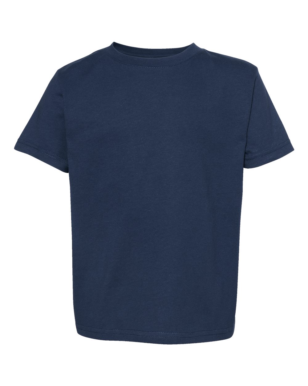 Front View of Denim Toddler Fine Jersey Tee - 3321