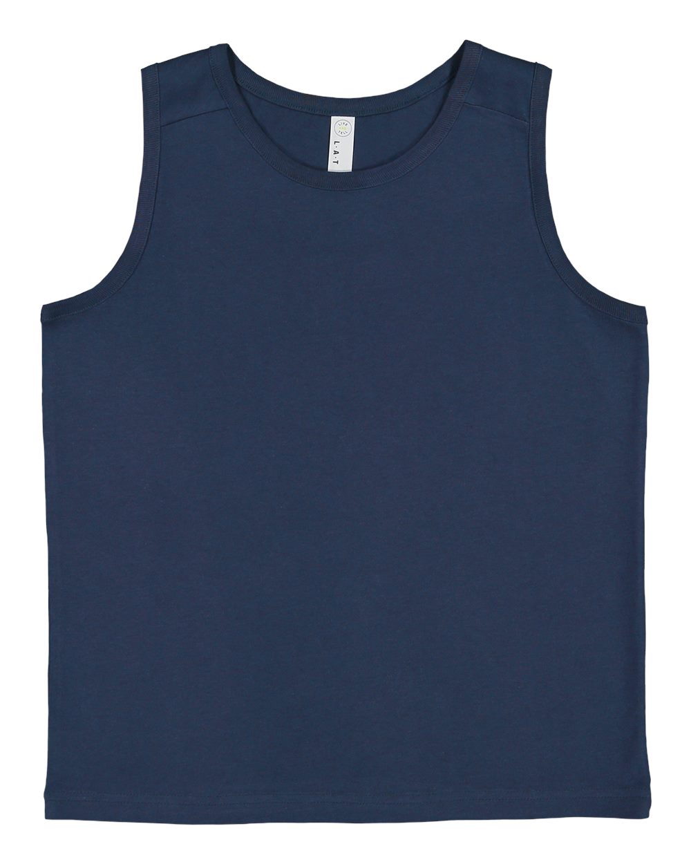 Front View of Denim Youth Fine Jersey Tank Top - 6123 plain