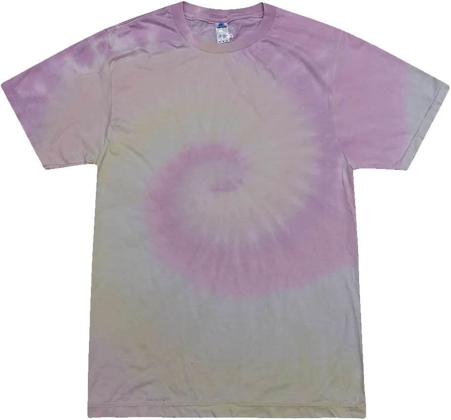 Front View of Desert Rose Festival Tie-Dyed Burnout T-Shirt - 1090