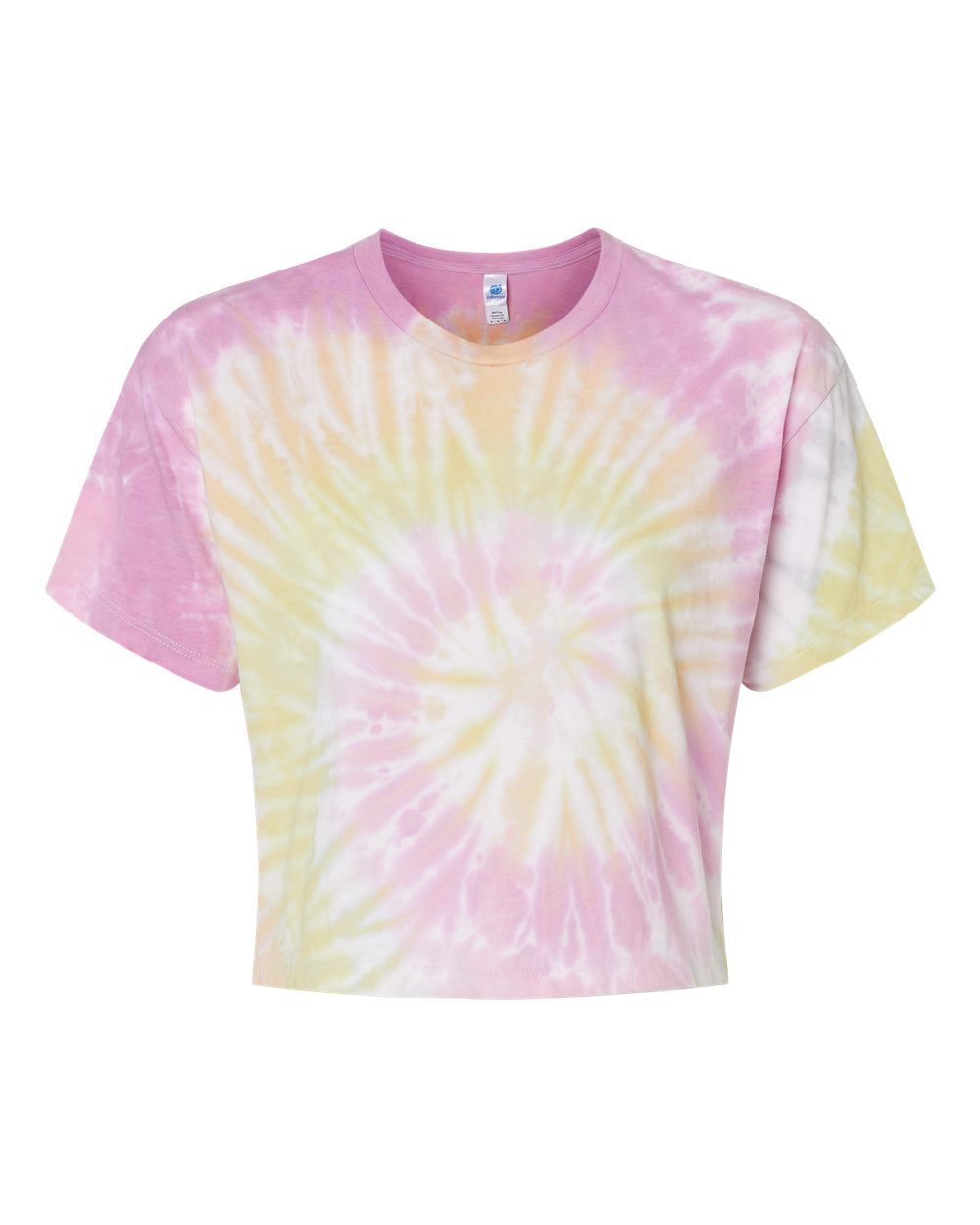 Front View of Desert Rose Women&#39;s Tie-Dyed Crop T-Shirt - 1050