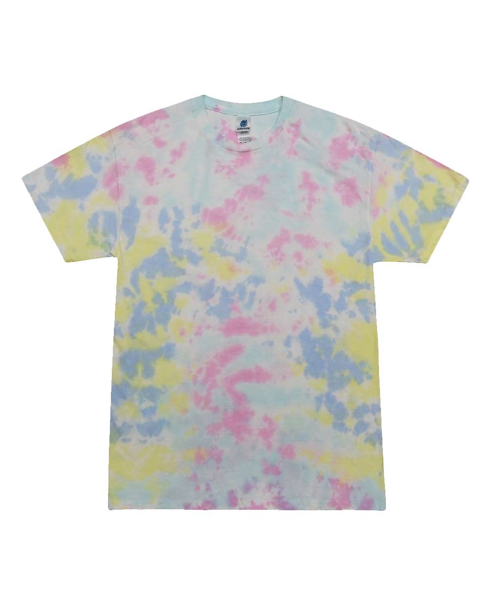 Front View of Dharma Multi-Color Tie-Dyed T-Shirt - 1000