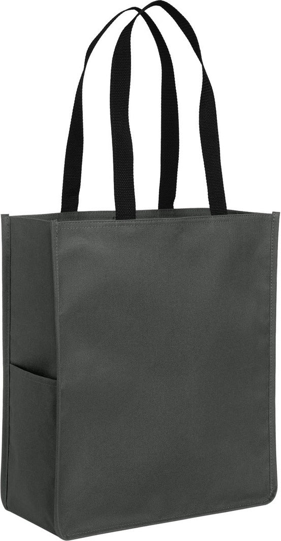 Front View of DkCharcoal Port Authority Upright Essential Tote BG431
