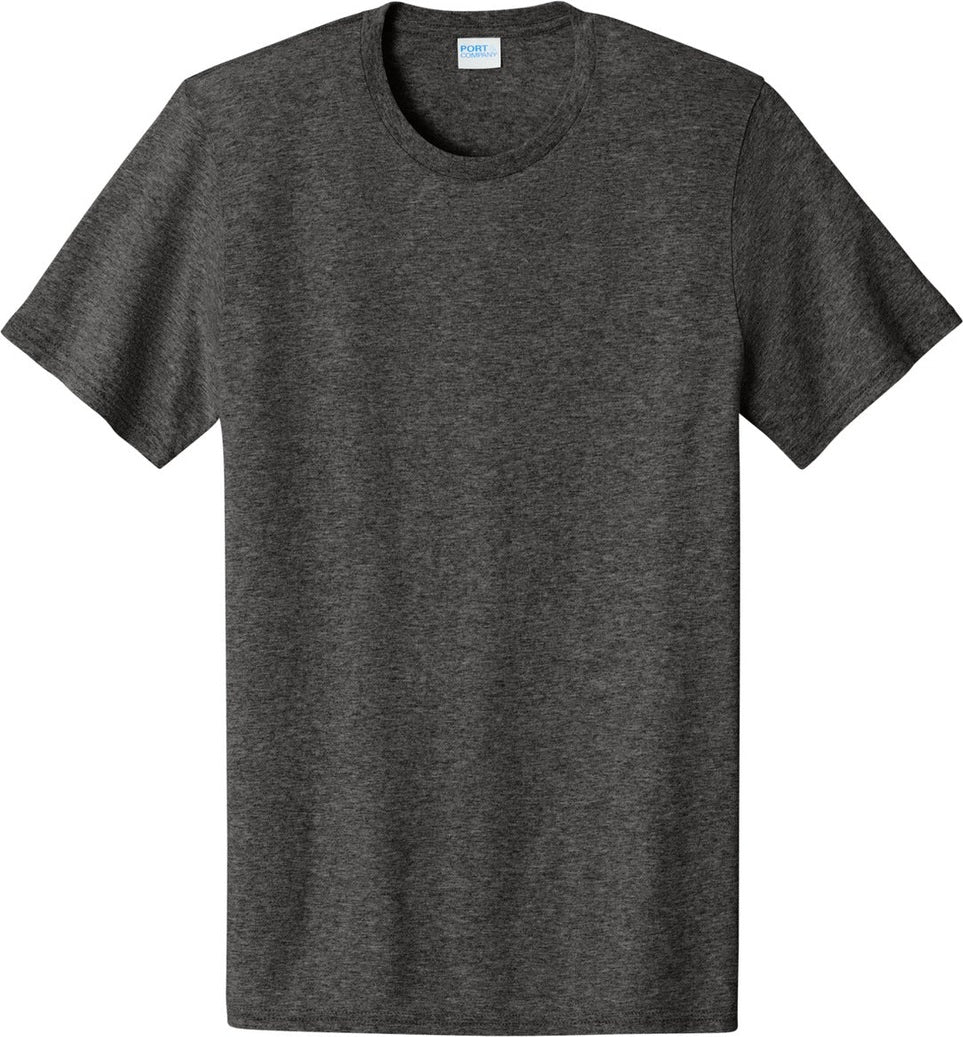 Front View of DkHtGry Port & Co Easy Cotton Tee PC43