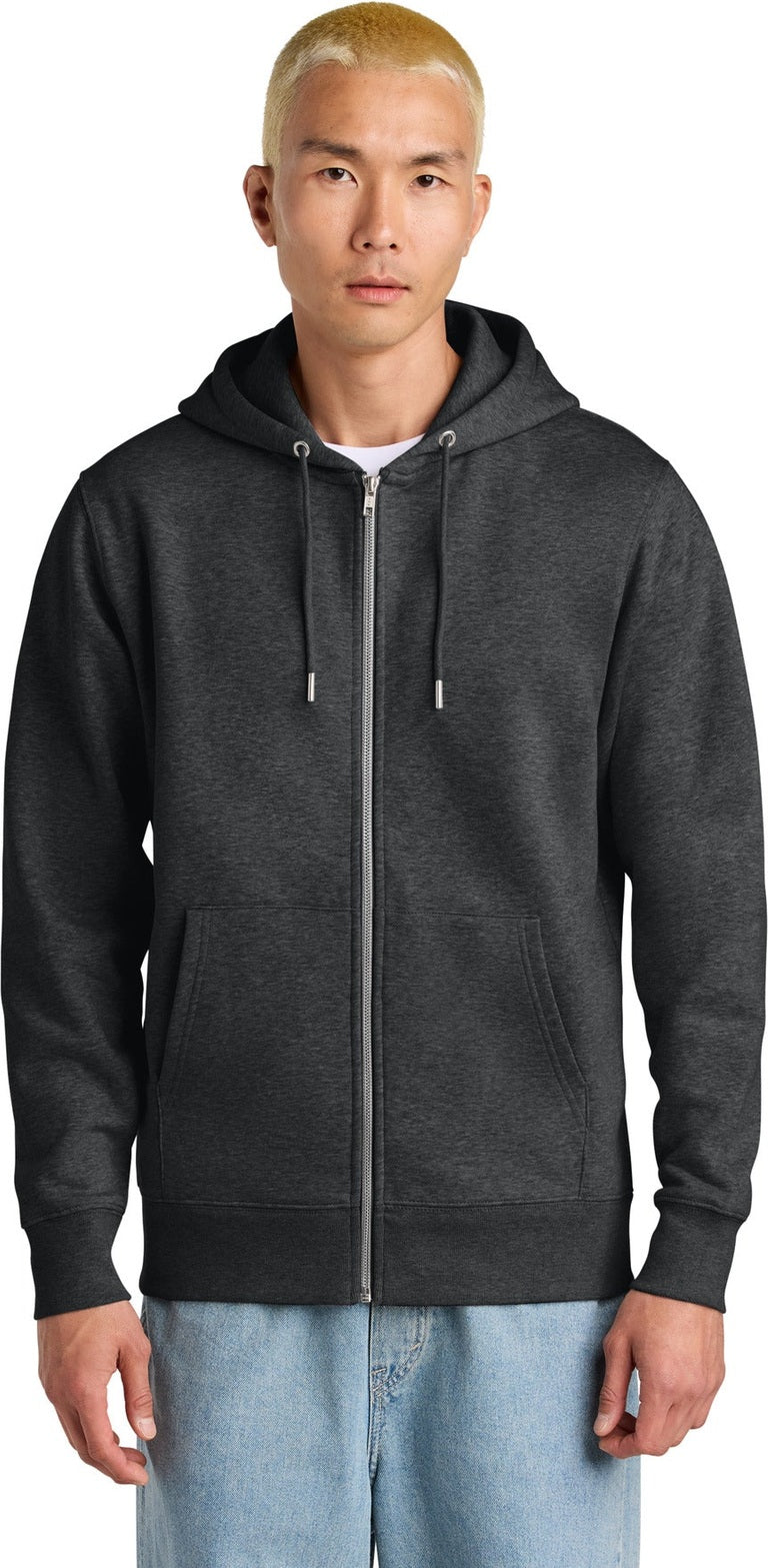 Front View of DkHtGry Stanley/Stella Unisex Cultivator 2.0 Full-Zip Hooded Sweatshirt SXU005