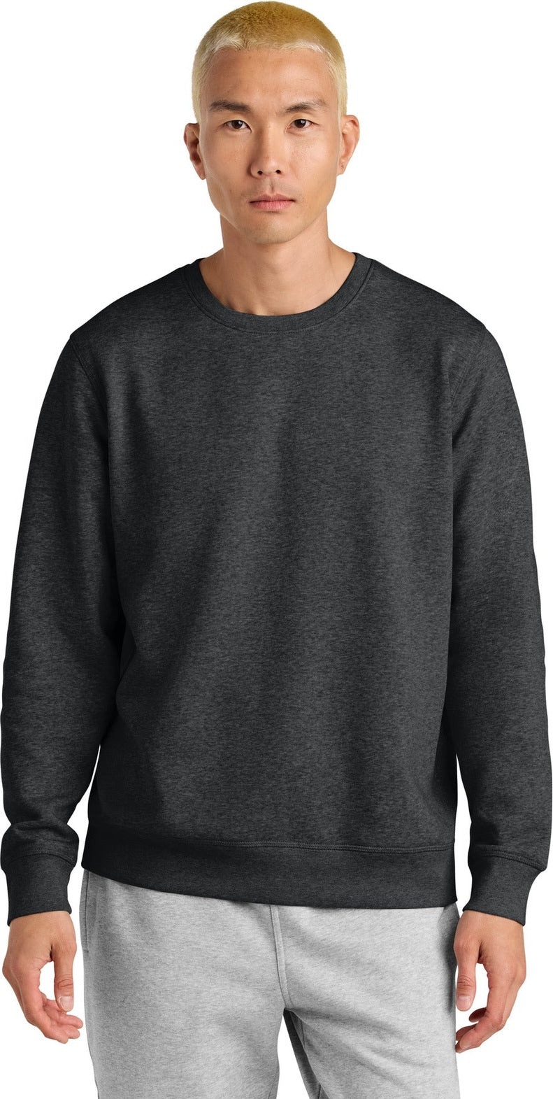 Front View of DkHtGry Stanley/Stella Unisex Roller Crewneck Sweatshirt SXU010