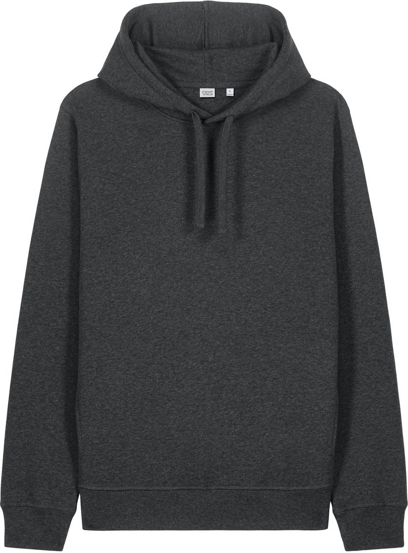 Front View of DkHtGry Stanley/Stella Unisex Sounder Hooded Sweatshirt SXU012