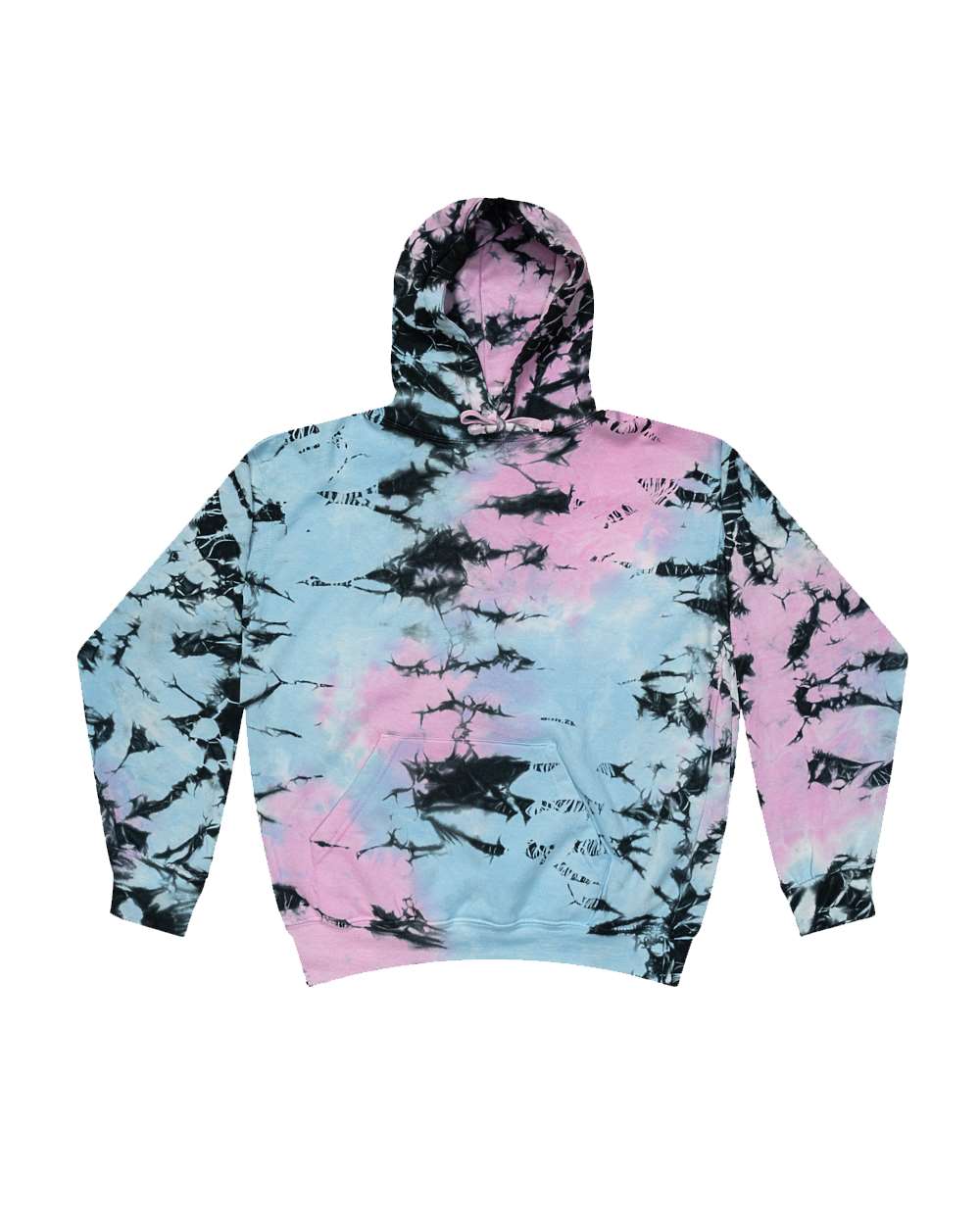 Front View of Dream Tie-Dyed Hooded Sweatshirt - 8777