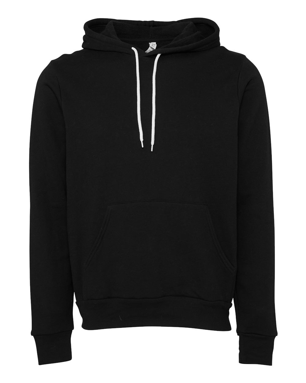 Front View of DTG Black Sponge Fleece Hoodie - 3719