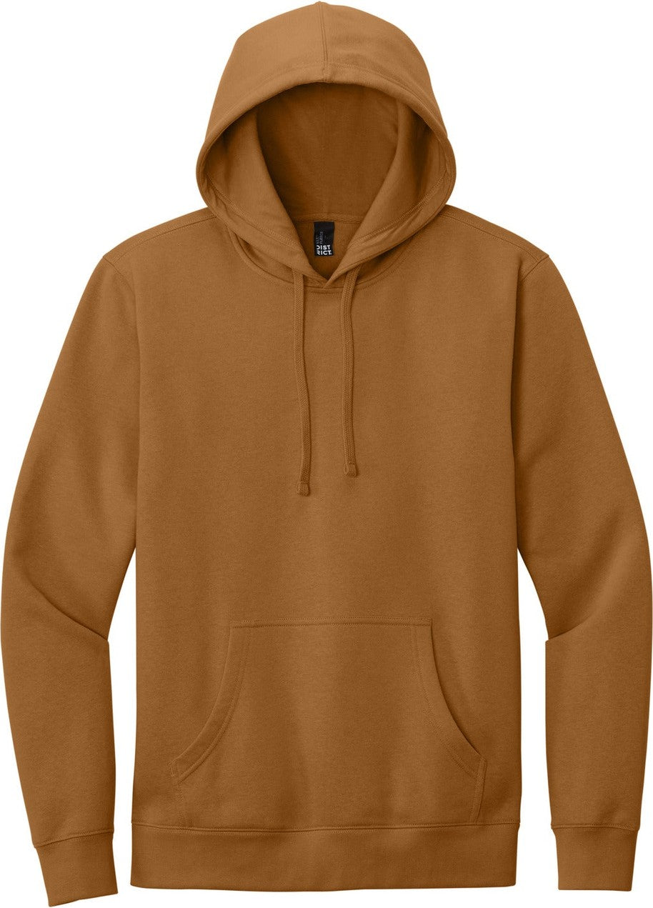 Front View of Duck Brown District V.I.T. Fleece Hoodie DT6100