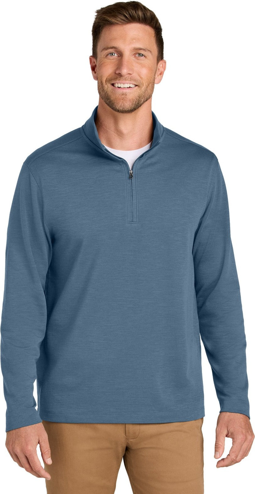 Front View of DuskBlue Port Authority Breakwater 1/4-Zip Pullover K820