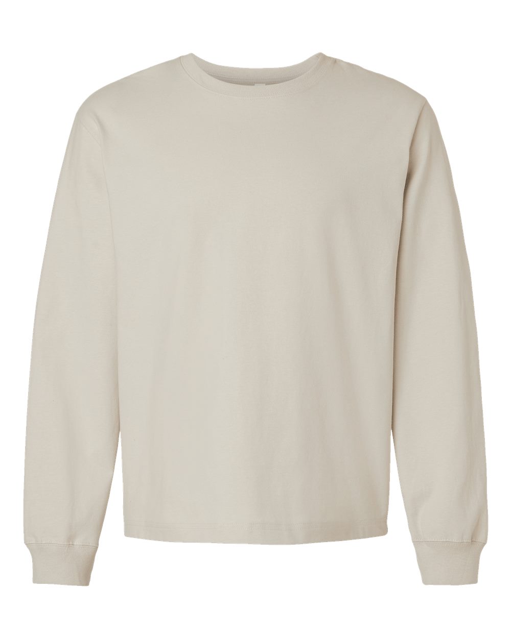 Front View of Dust 7.5 oz Heavyweight Long Sleeve Tee - 4651
