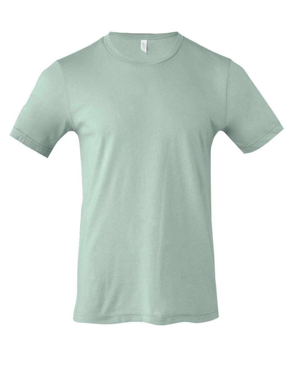 Front View of Dusty Blue Jersey Tee - 3001