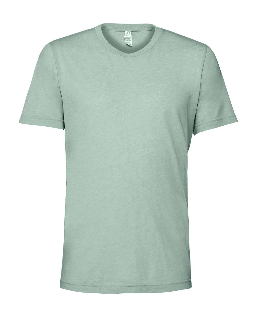 Front View of Dusty Blue Triblend Triblend Tee - 3413