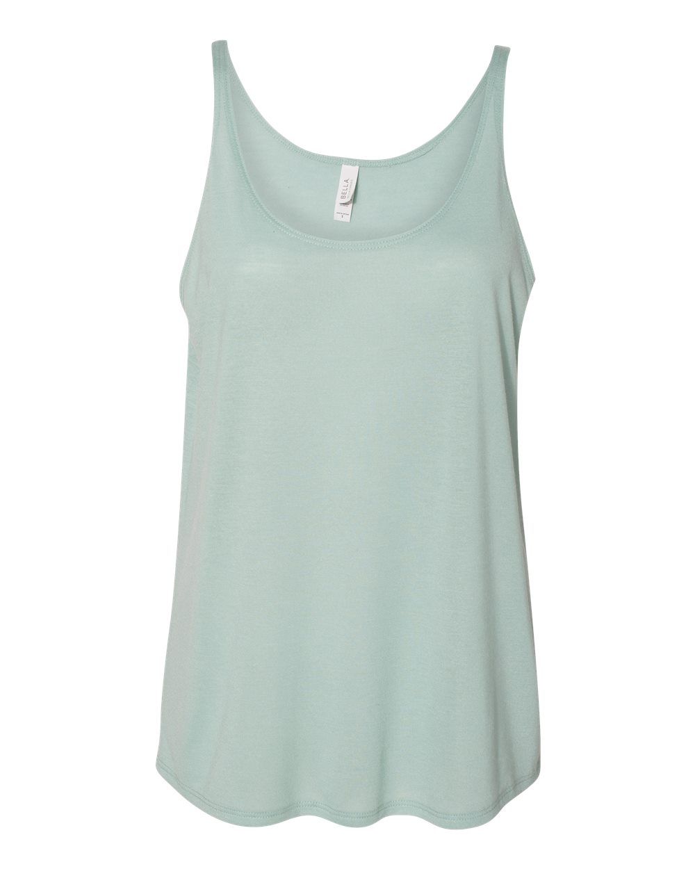 Front View of Dusty Blue Women's Slouchy Tank - 8838