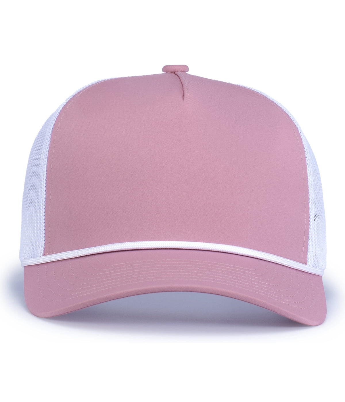 Front View of DUSTY MAUVE/WHITE WEEKENDER TRUCKER