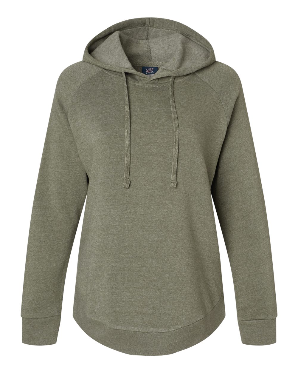 Front View of Dusty Olive Women's Jordan Angel Fleece Hooded Sweatshirt - W20172