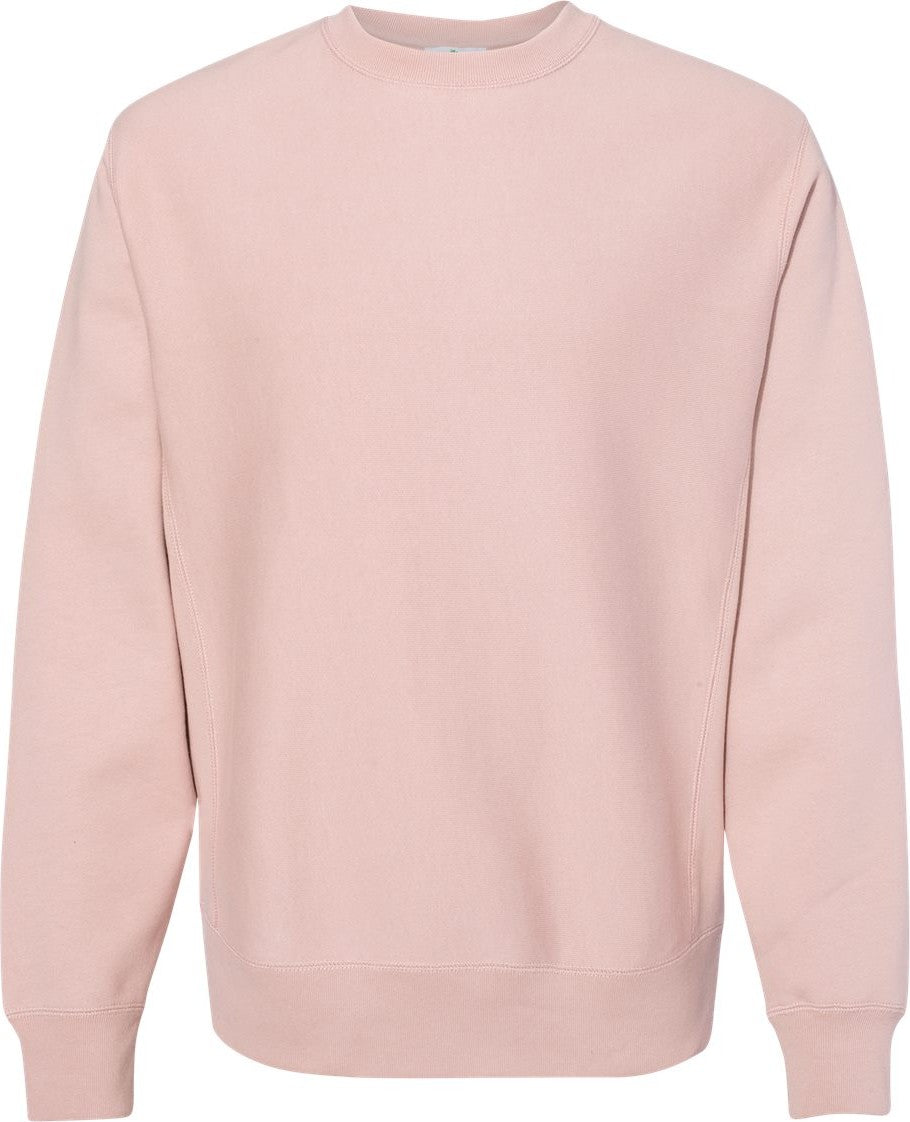 Front View of Dusty Pink Legend - Premium Heavyweight Cross-Grain Crewneck Sweatshirt - IND5000C