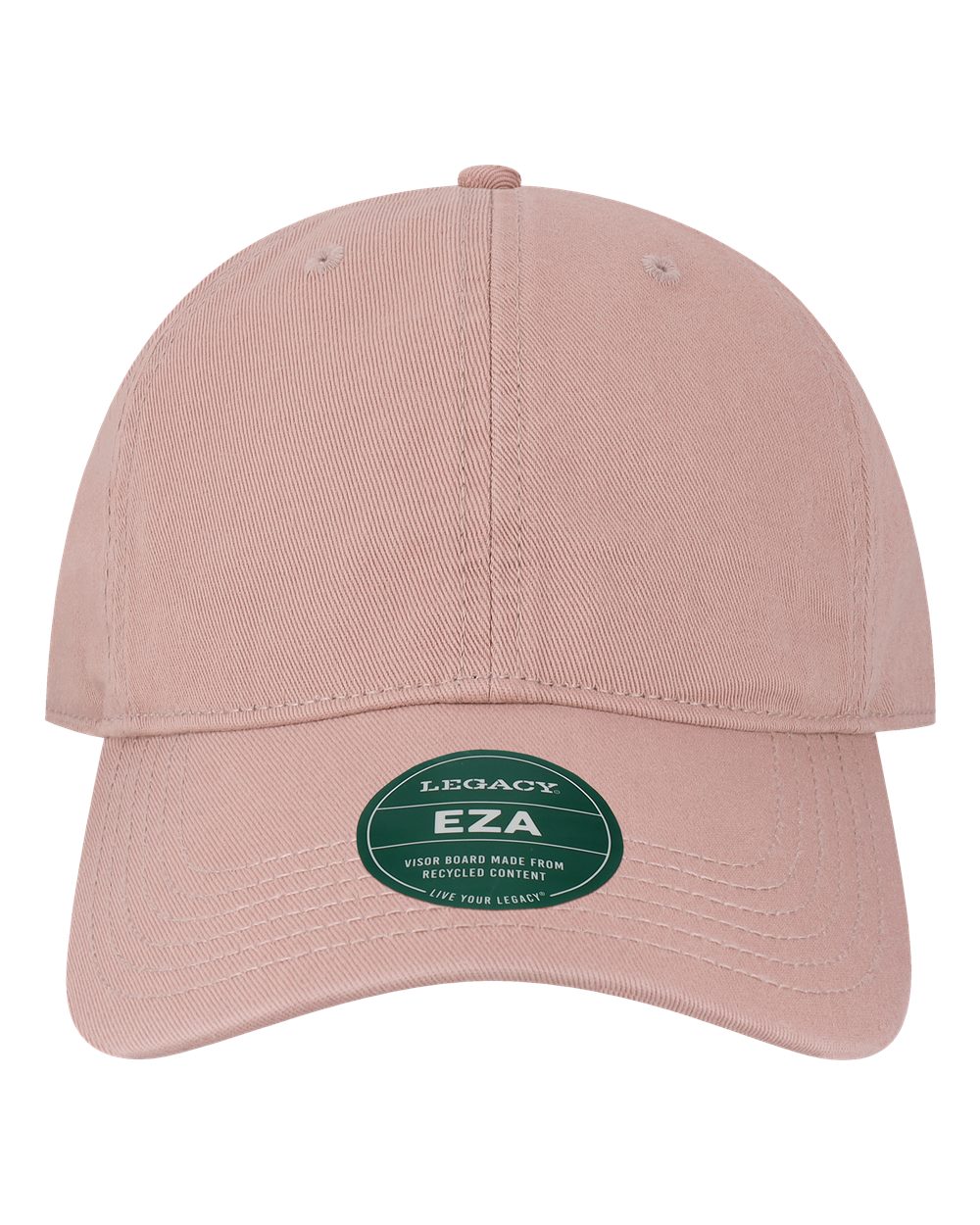 Front View of Dusty Rose Relaxed Twill Dad Hat - EZA