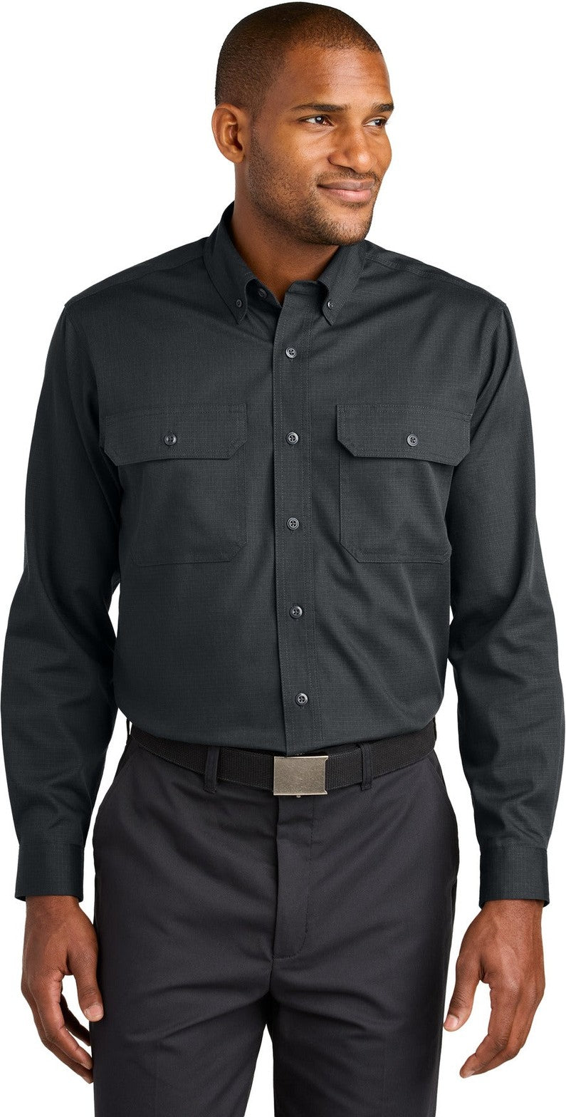Front View of EchoSteel CornerStone Long Sleeve Select Ripstop Shirt CSW174