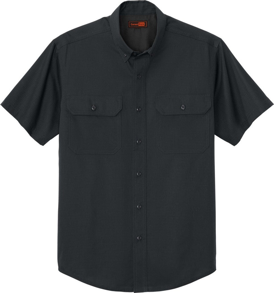 Front View of EchoSteel CornerStone Short Sleeve Select Ripstop Shirt CSW175