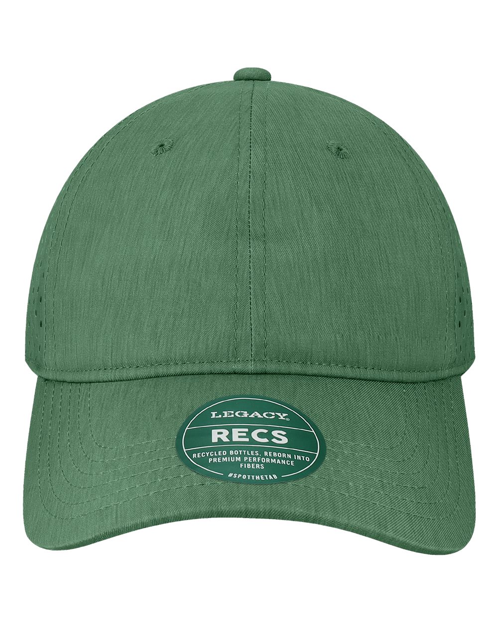 Front View of Eco Dark Green Reclaim Sport Mesh Cap - RECS