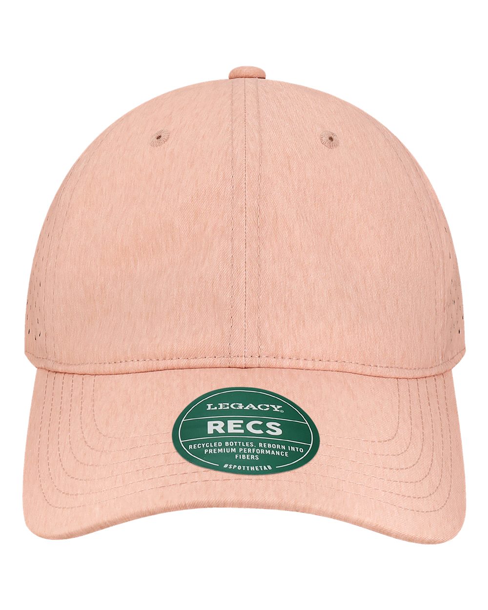 Front View of Eco Dusty Rose Reclaim Sport Mesh Cap - RECS
