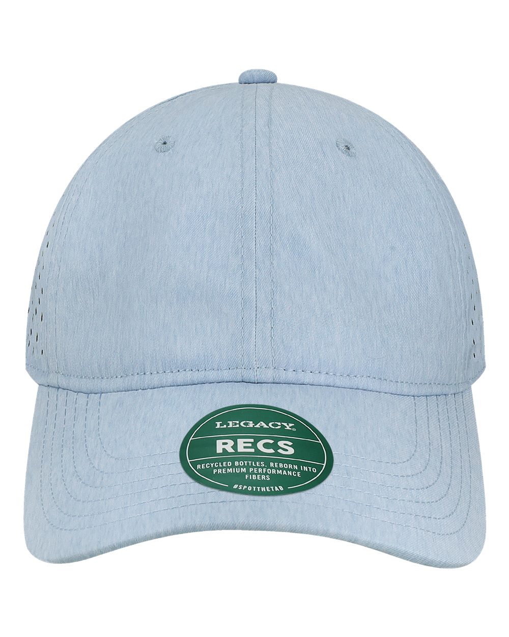 Front View of Eco Power Blue Reclaim Sport Mesh Cap - RECS